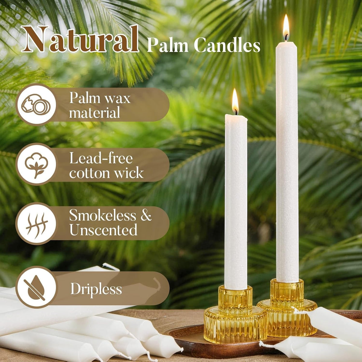 palm-taper-candles-12pack-10-inch-unscented-dripelss-candlesticks