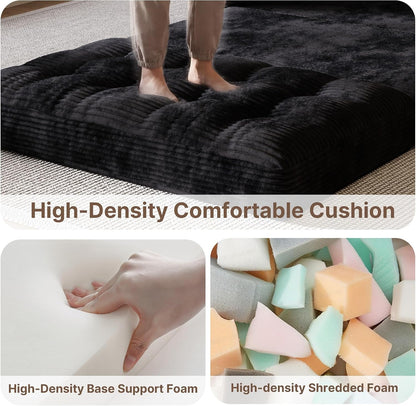 Boneless Couch Bed Small Floor Couch 59" Convertible Sleeper Sofa5