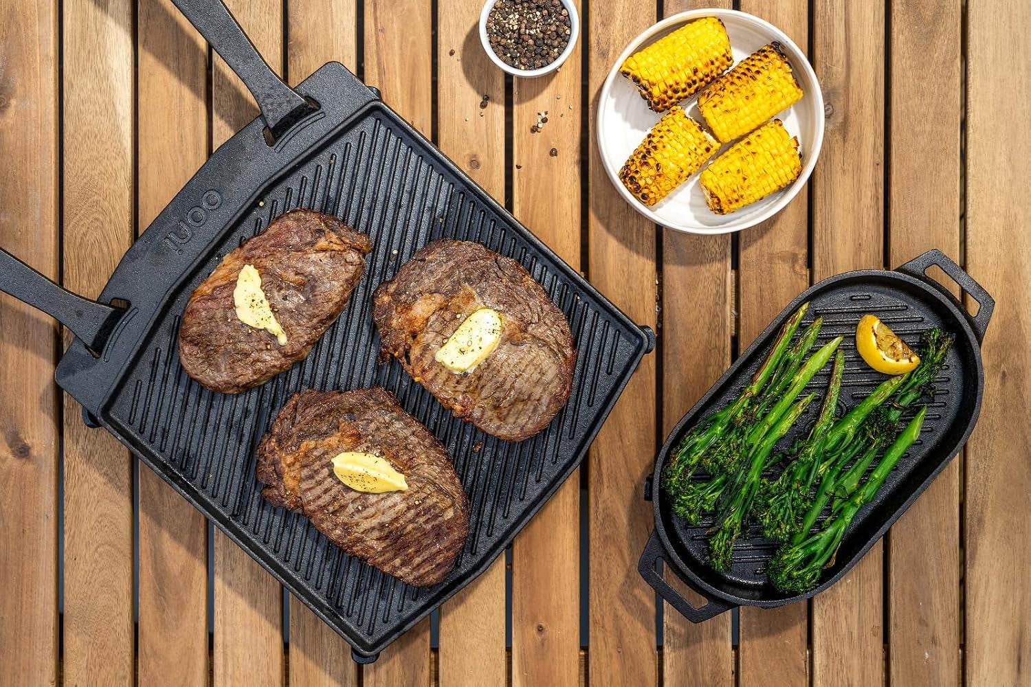 ooni-cast-iron-grizzler-pan-grill-frying-pan-12-x-6-griddle-plate-with-removable-handle-and-stainless-steel-trivet-pre-seasoned-non-stick-oven-safe-cookware-pizza-oven-and-bbq-accessories
