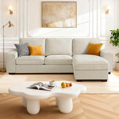 97" L-Shaped Sofa, Sectional Couch with Chaise Storage for Apartment1