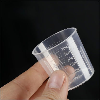 Bpa-Free 30Ml (1Oz) Liquid Measuring Cups (10-Pack) - Mini Plastic Graduated Beakers for Kitchen, Lab, Crafts, Resin - Clear Dual Scale, Accurate Safety, Stackable1