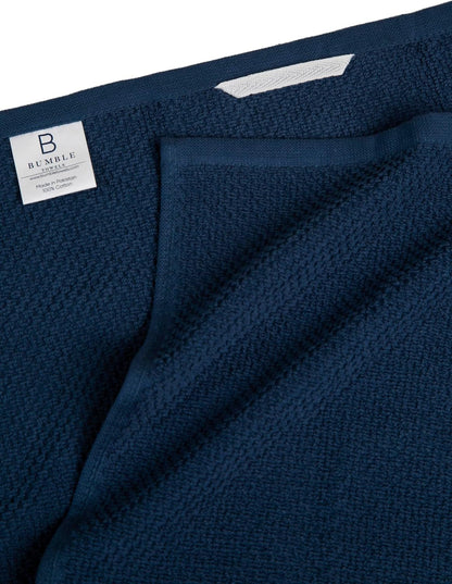 Bumble Kitchen Towels 6 Pack 100% Cotton 16"X26" - Blue Wide Stripe | 430 GSM Soft Kitchen Hand Towels with Hanging Loop, Highly Absorbent & Durable for Washing and Drying Dishes3