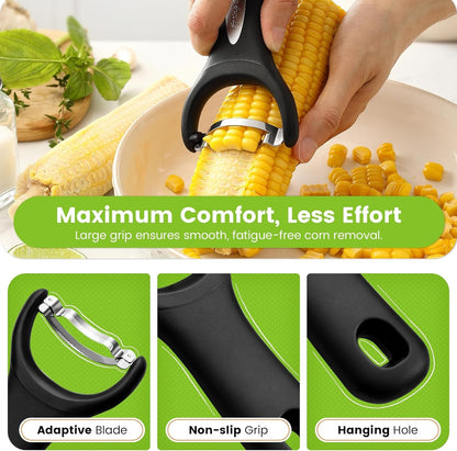 Stainless Steel Corn Peeler, Corn on the Cob Stripper Tool5