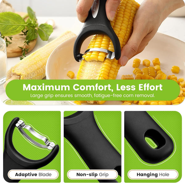 Stainless Steel Corn Peeler, Corn on the Cob Stripper Tool5