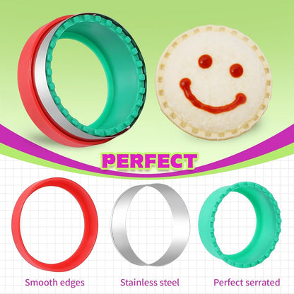 32 Pcs Sandwich Cutter and Sealer Set, Bread Decruster Sandwich Cutter Pancake Maker & Fruit Vegetables Cutter Shapes, Bento Lunch Box Food Decor Tool for School Party Snack DIY4