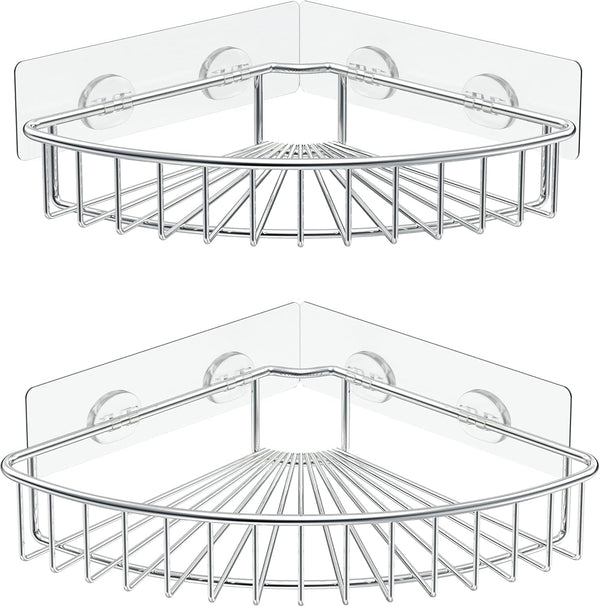 2-Pack Corner Shower Caddy, SUS304 Stainless Steel, Silver1