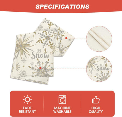 Snowflakes Winter Table Runner Home Party Decor 13X90 Inch5