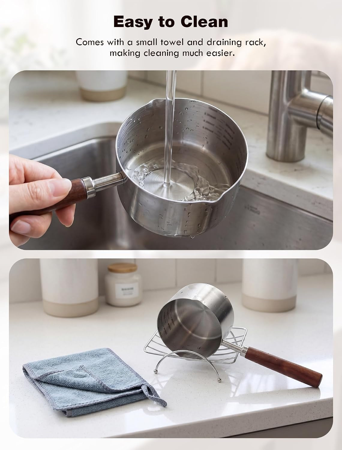dog-food-scoop-1-cup-with-cleaning-towel-and-drying-rack-304-stainless-steel-dog-food-measuring-cup-with-walnut-handle-dishwasher-safe-pet-food-scoop-for-dogs-and-cats