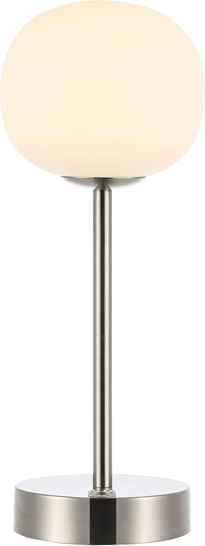 Natalia 12.25" Metal Rechargeable Table Lamp, Nickel1