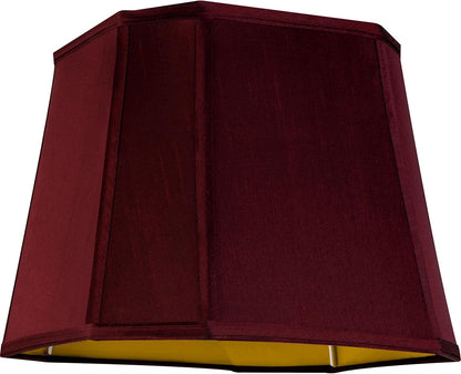 Lamp Shades Square Set of 2 Medium,10"×13"D×10.5" Burgundy Empire | 0.41" Spider,Replacement Lamp Shade for Table Lamps Office,Faux Silk Cut Corner,Victoria Lampshade,Polyester Easy Assembly8