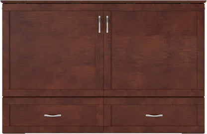 , Hamilton Queen Murphy Bed Chest with 6" Mattress & Drawer, Walnut10