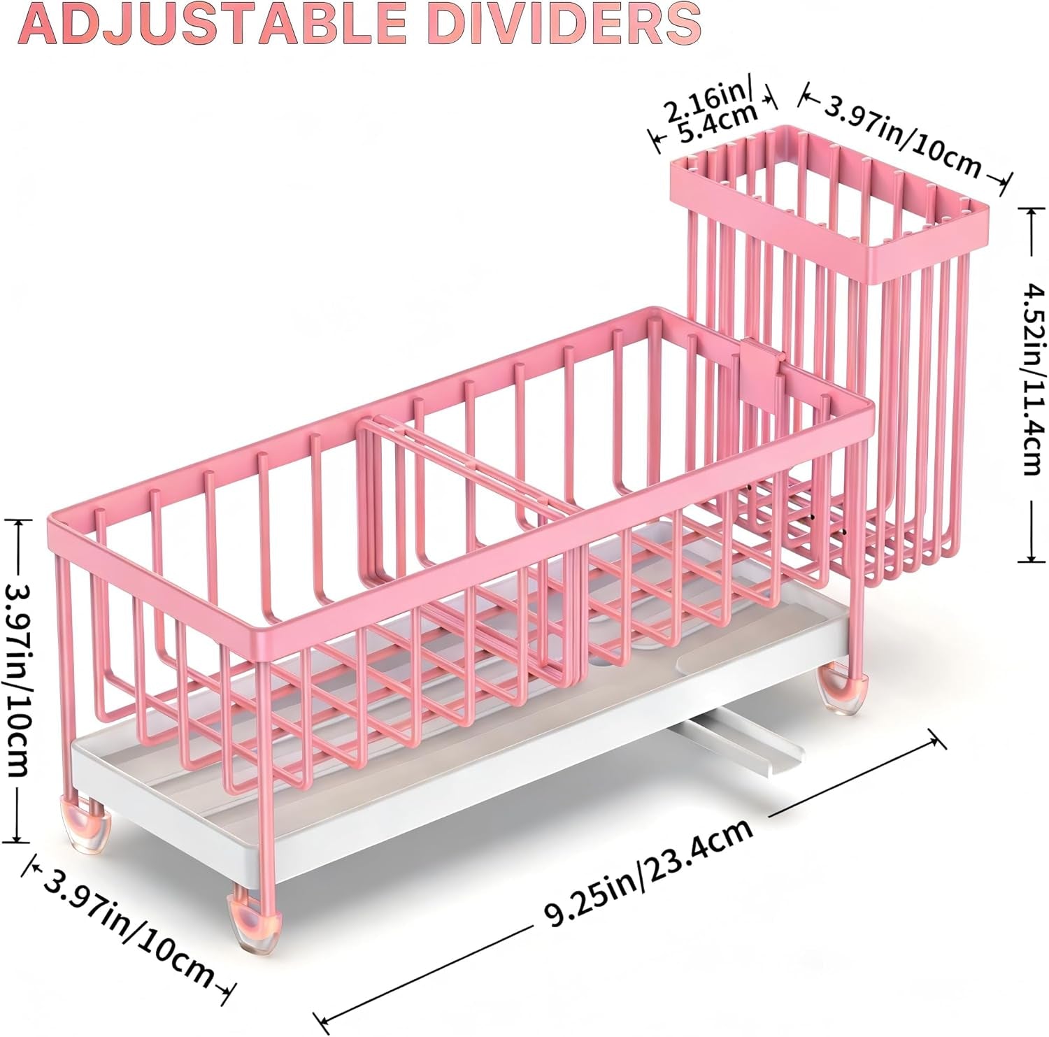 sponge-holder-for-kitchen-sink-sink-caddy-organizer-with-high-brush-holder-kitchen-countertop-organizers-and-storage-essentials-rustproof-304-stainless-steel-pink-9-25