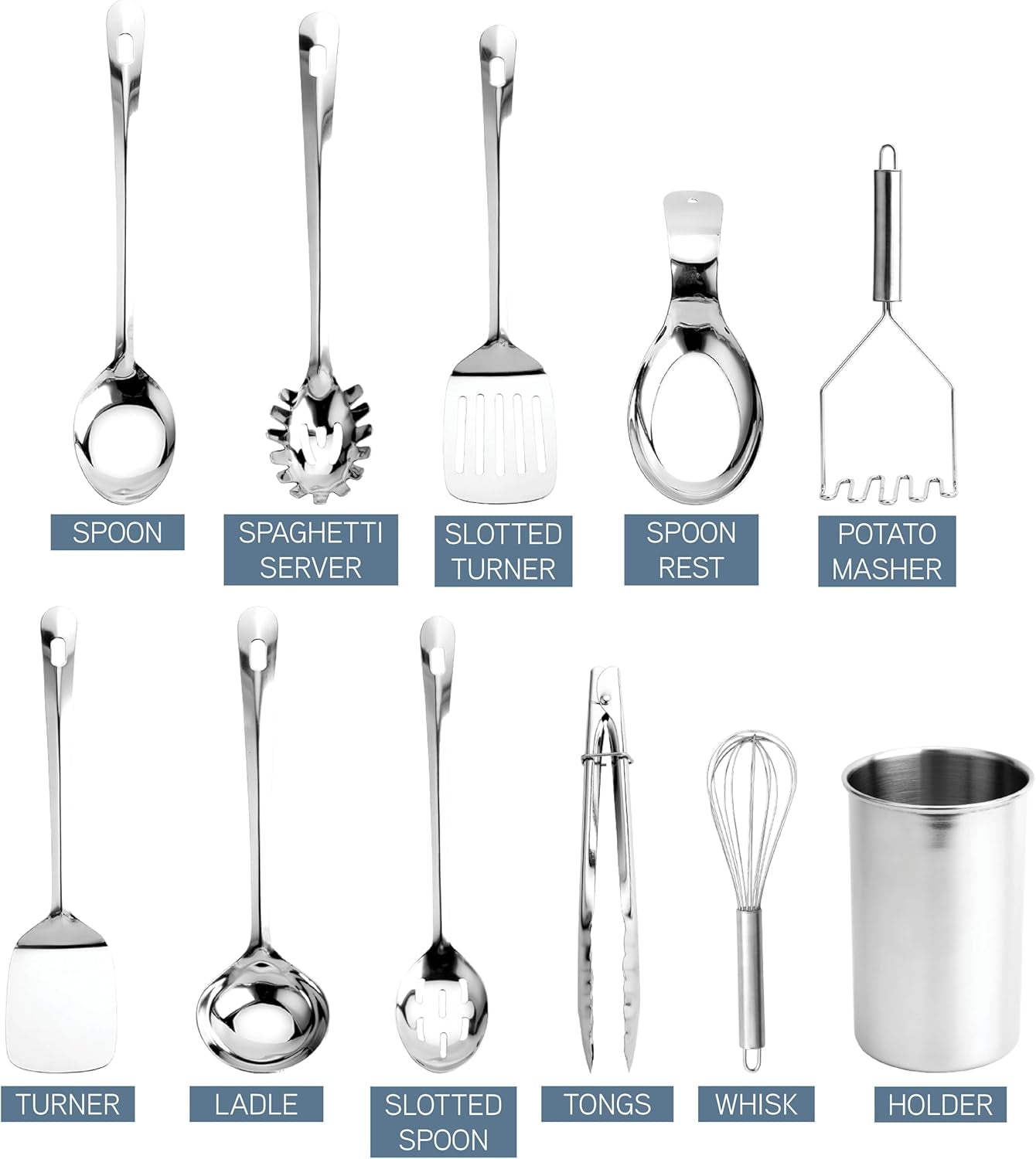 kitchen-utensil-set-premium-nonstick-heat-resistant-kitchen-gadgets-turner-spaghetti-server-serving-spoons-whisk-tongs-masher-utensil-holder-10-piece-stainless-steel