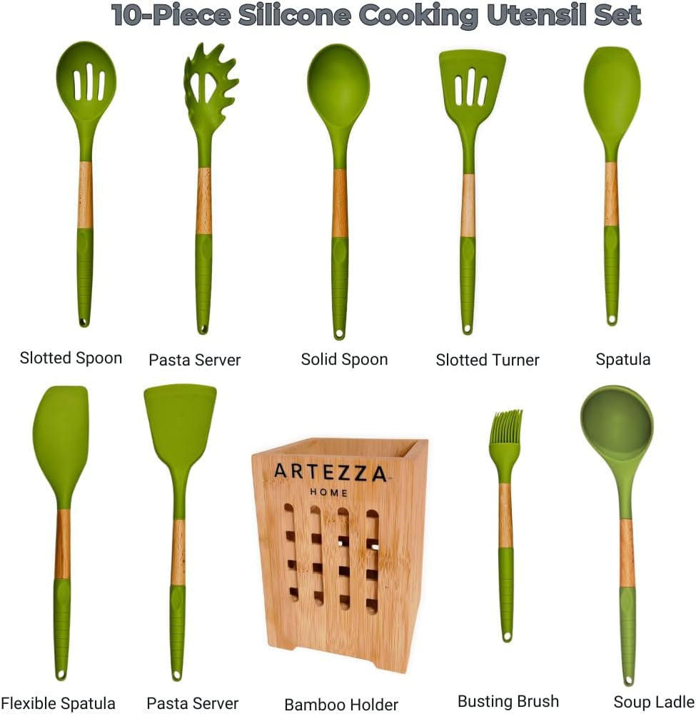green-silicone-kitchen-utensil-set-10-piece-cooking-tools-with-wooden-handles-ventilated-bamboo-holder-heat-resistant-silicone-nonstick-safe-bpa-free-kitchen-gadgets-set-sage-green
