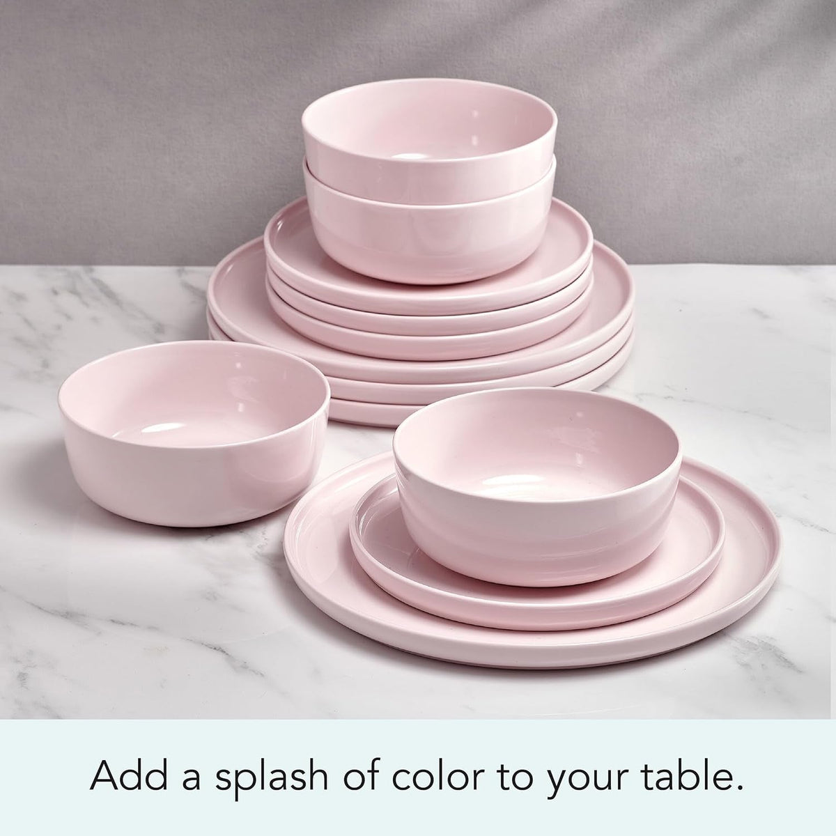 madison-misty-pink-bone-china-dinnerware-set-12-piece-service-for-4-includes-dinner-plates-salad-plates-and-cereal-bowls-dishwasher-safe