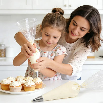 16 Inch Piping Bag Disposable, 100 Pcs Large Pastry Bags | Icing Frosting Bags for Cake, Cream Frosting and Cookie Decoration8