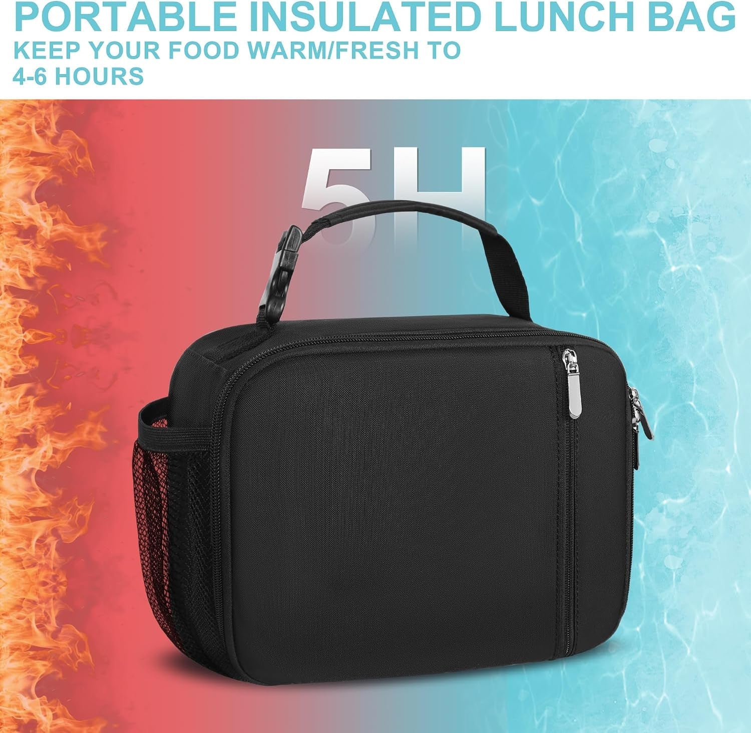 lunch-box-kids-insulated-lunch-bag-for-boys-girls-durable-children-lunchbox-for-school-with-water-bottle-holder-black