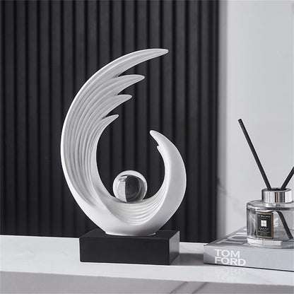Modern Sculptures Dinning Room Shelf Decor Home Décor Accents | Abstract Art Accessories Decoration for Coffee Table Entryway Console Office Desk Living Room Shelves Housewarming Gift1