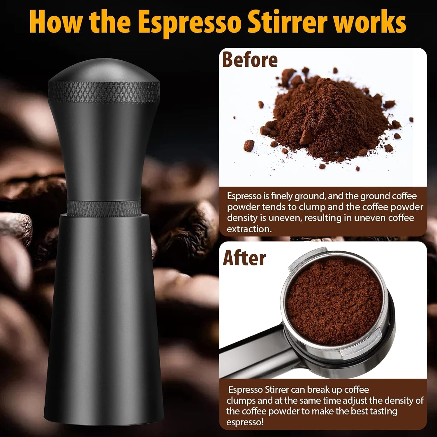 wdt-espresso-distribution-tool-espresso-stirrer-tools-for-barista-0-35mm-7-needles-espresso-coffee-stirrer-with-extra-7-replaceable-needles-aluminum-alloy-handle-with-stand-black