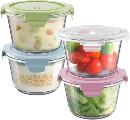 2Cup/16Oz Glass Food Storage Containers with Lids, Meal Prep Containers1