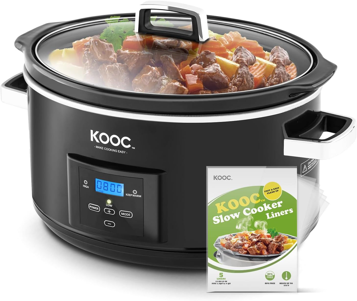 new-launch-8-5-quart-programmable-slow-cooker-larger-than-8-quart-more-practical-than-10-quart-with-digital-countdown-timer-free-liners-included-for-easy-clean-up-black-oval