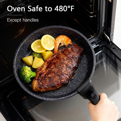Ceramic Pots and Pans Set Non Stick, 11 Piece Nonstick Detachable Handle Cookware Sets, Non Toxic Induction Kitchen Pot and Pan with Removable Handle, Healthy RV Cookware, Dishwasher ＆Oven Safe2