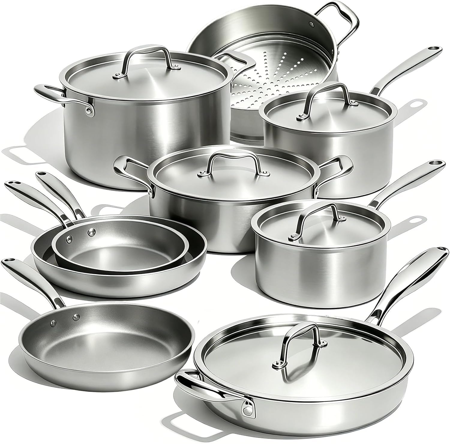 stainless-steel-cookware-set-5-ply-14-piece-stainless-steel-pot-and-pan-set-induction-heavy-chef-quality-oven-safe-professional-kitchen-cooking-appliances-pfoa-ptfe-pfos-free