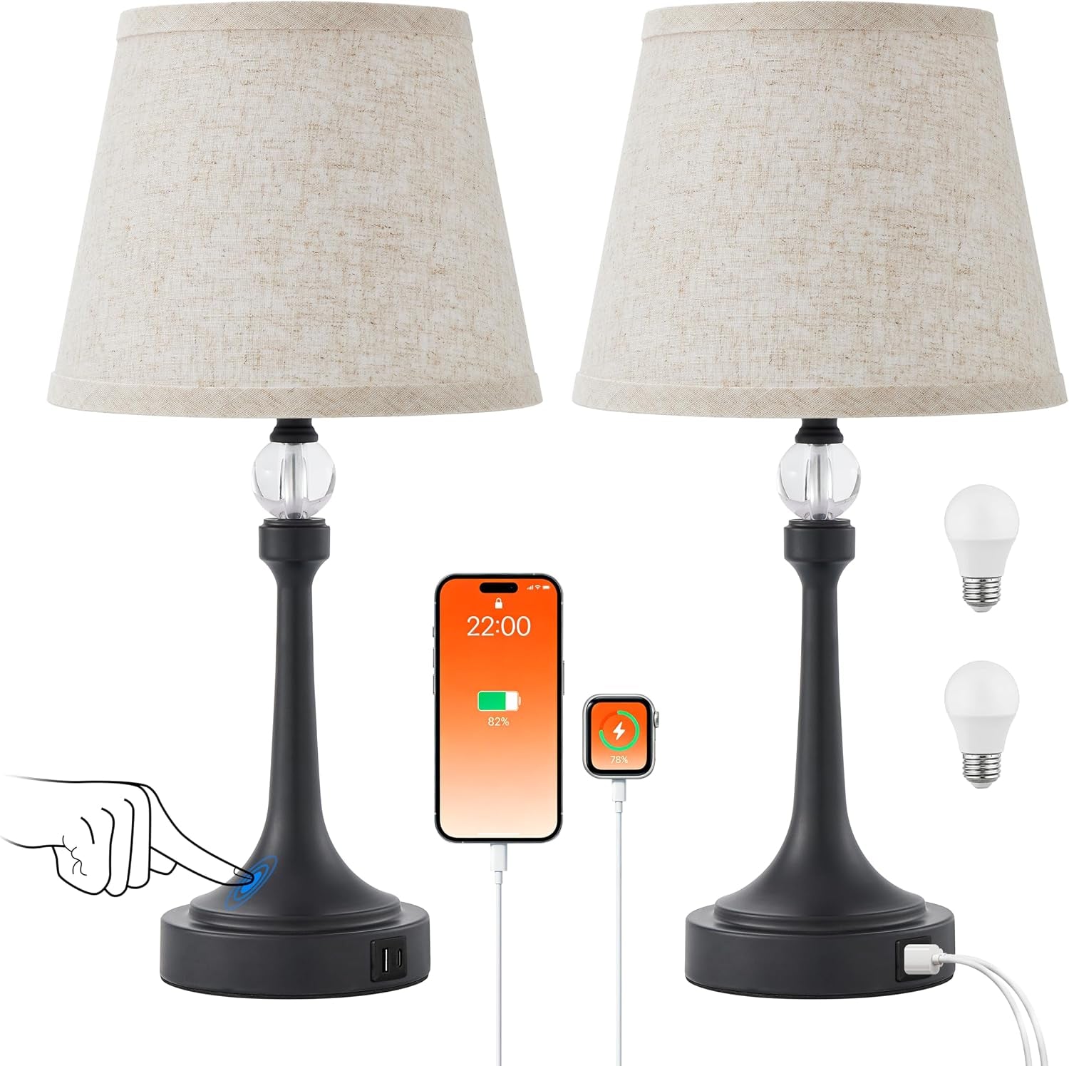 touch-black-table-lamp-set-of-2-with-usb-c-a-ports-desk-lamp-19-7