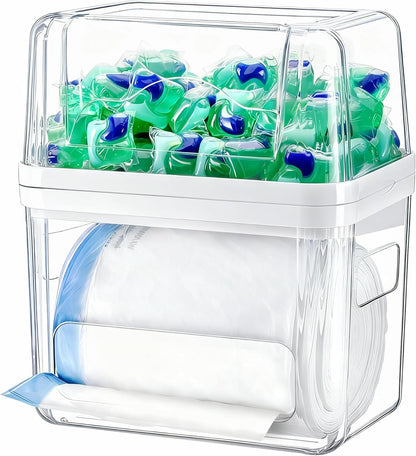 Trash Bag Dispenser Dishwasher Pods Container under Sink Organizer1