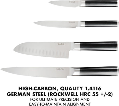 14-Piece Full Tang Forged Kitchen Knife Set – High-Carbon 1.4116 German Steel Cutlery with Protective Sheaths – Professional Chef Knife Set4