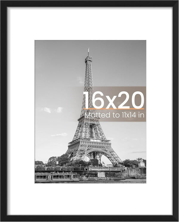 16X20 Picture Frame, Wall Decor Poster Frames, Black 1 Pack1