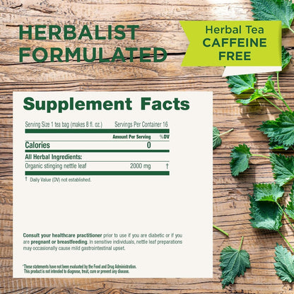 Traditional Medicinals Organic Nettle, 16 Tea Bags | Supports Joint Health & Overall Wellness with Stinging Nettle, Kosher, Non-Gmo, Caffeine-Free, Compostable2