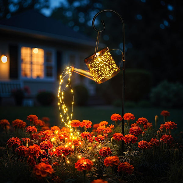 Solar Garden Lights Outdoor Decoration Flower Solar Watering Can Light1
