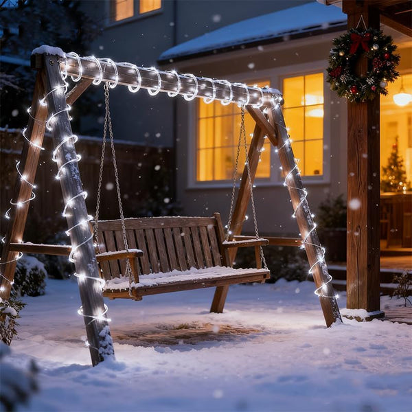 Solar Fairy Lights 33Ft 100 LED Rope Lights for outside 8 Modes White Fairy Light Solar Outdoor for Patio Fence Party Garden Yard Home Holiday Tree Decoration.3