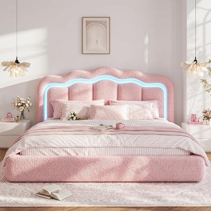 Cloud Bed Frame King Size 360° Upholstered Platform Bed7