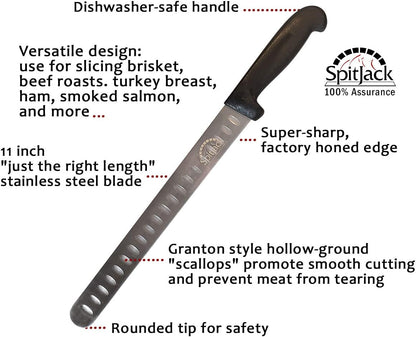 Smoked BBQ Brisket Knife Bundle, 6 in Boning, 11 in Slicer4