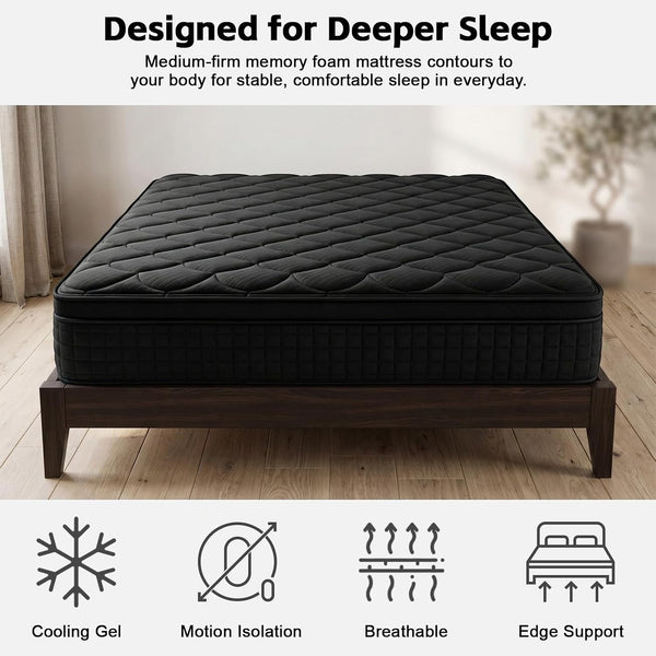 14 Inch Full Size Mattress, Hybrid Memory Foam Mattress6