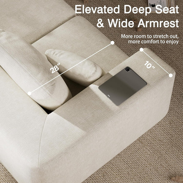 150" Oversized Boneless Couch for Living Room Modular Sectional Sofa5