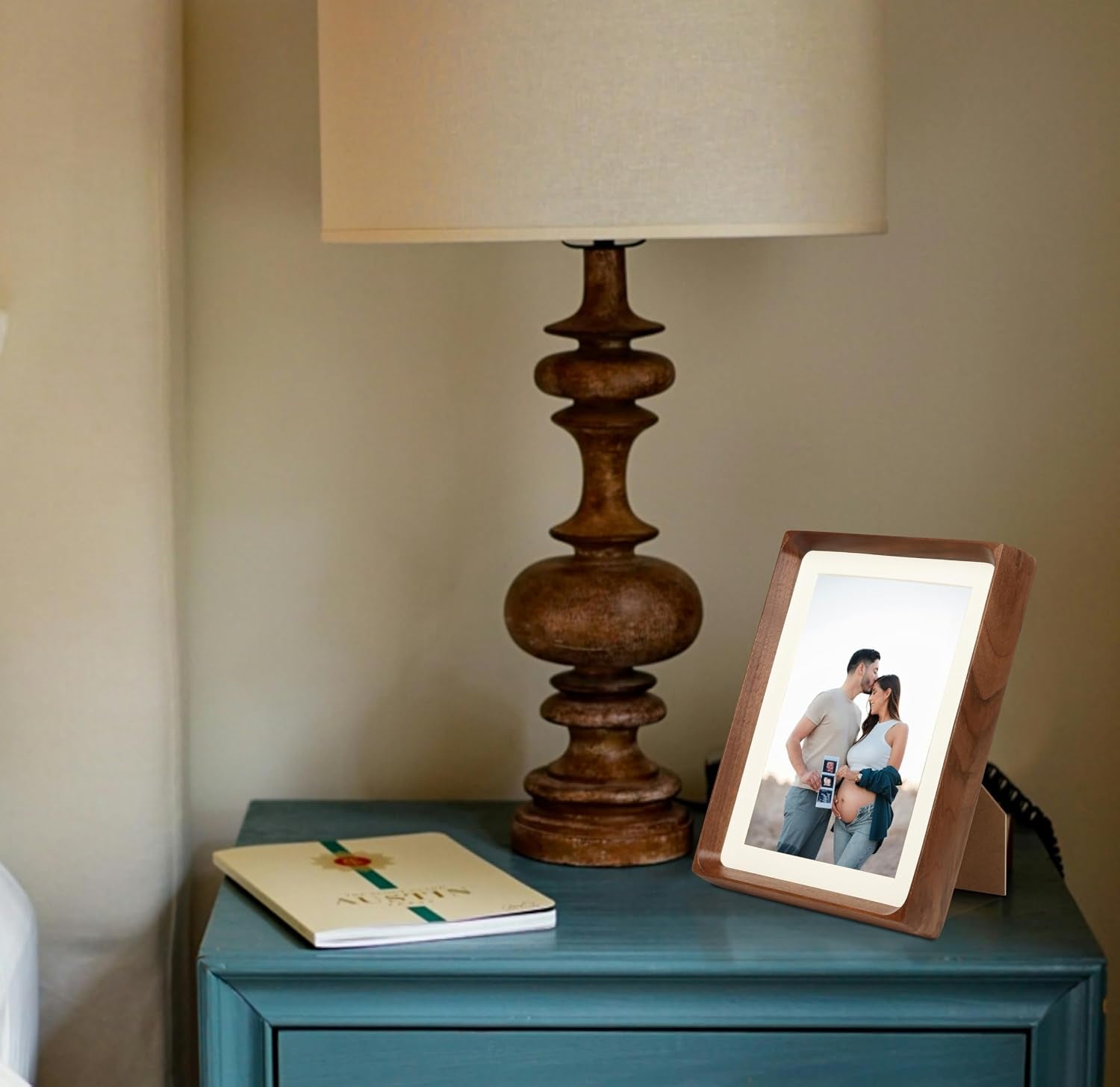 square-8x8-picture-frame-with-mat-for-4x4-6x6-natural-walnut-wood-handcrafted-rounded-corner-with-real-glass-vertical-or-horizontal-display-photo-gallery-wall-tabletop-frame