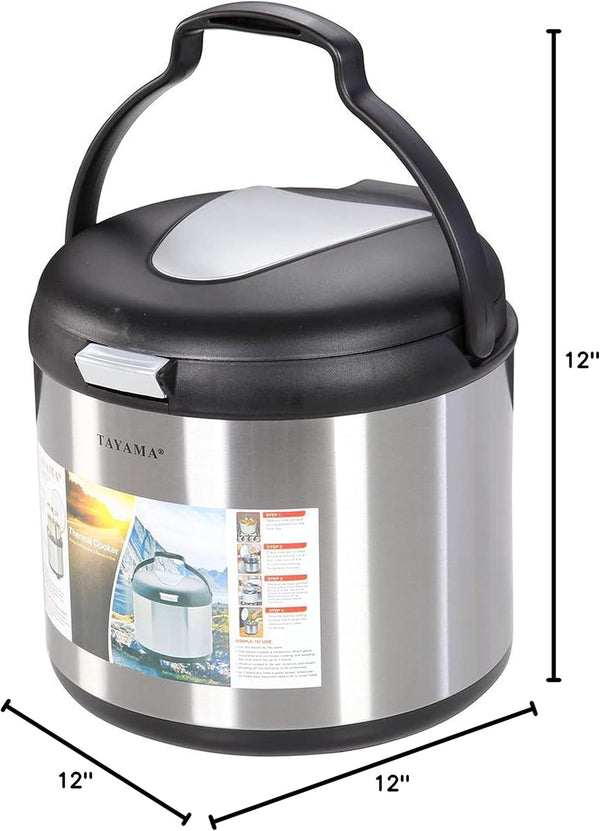 Stainless Steel Thermal Cooker,Black,7 Qt.,Txm-70Cfzr12