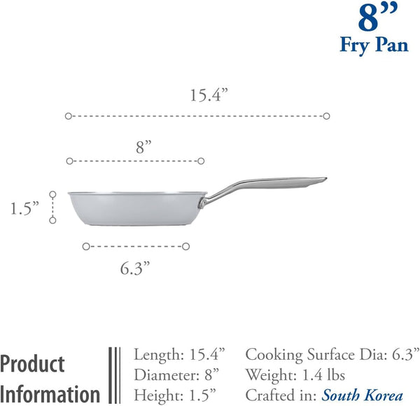 '- Ceraterra - 8 Inch Ceramic Frying Pan – PFAS, PTFE & Pfoa-Free, Toxin-Free Ceramic Coating, Induction-Ready, Oven & Dishwasher Safe, Ceramic Nonstick Frying Pan Made in Korea5
