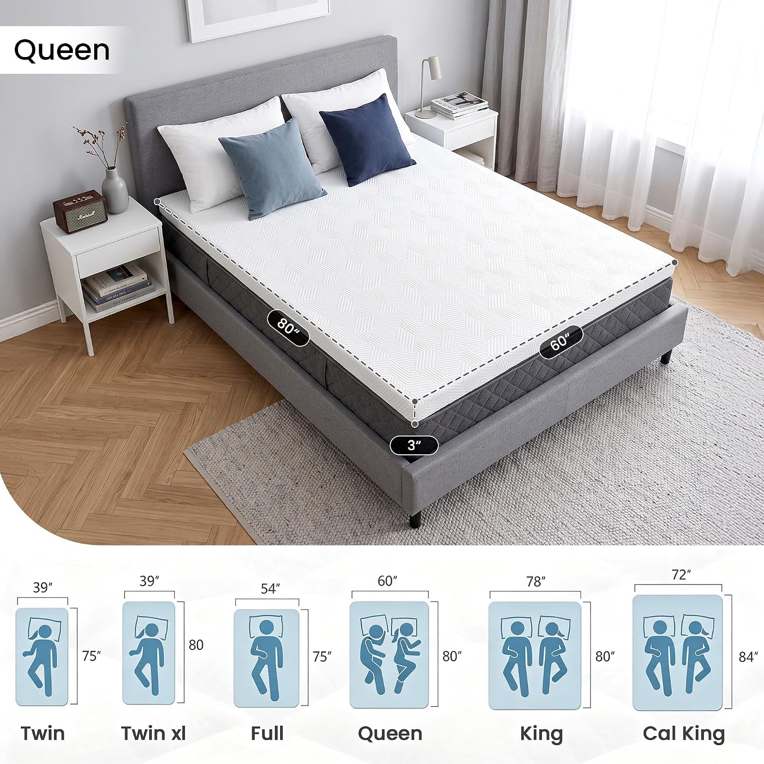 3-inch-gel-memory-foam-mattress-queen-size-white-ventilated-high-density-pad-for-back-pain-bed-mattress-with-wave-soft-cover-certipur-us-certified-removable-washable-cover