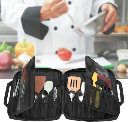 Knife Storage Bag with Lockhole & 20+ Slots, up to 17.5 In, Bag Only7