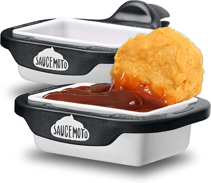Dip Clip | an In-Car Sauce Holder for Ketchup and Dipping Sauces. as Seen on Shark Tank (2 Pack, Black)1