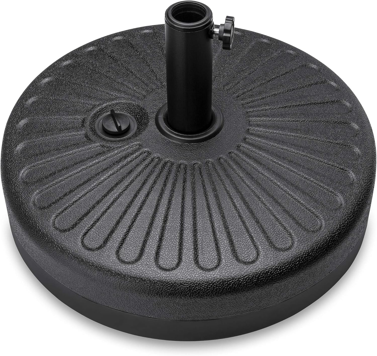 best-choice-products-fillable-umbrella-base-stand-round-sunburst-plastic-patio-umbrella-base-stand-pole-holder-for-outdoor-lawn-w-55lbs-weight-capacity-adjustment-knob
