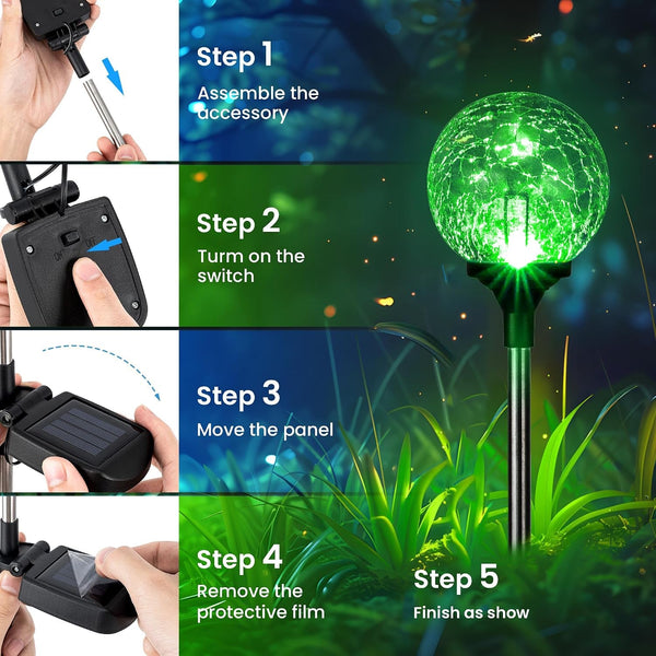 Solar Garden Lights 6 Pack, Solar Lights Outdoor Decorative5