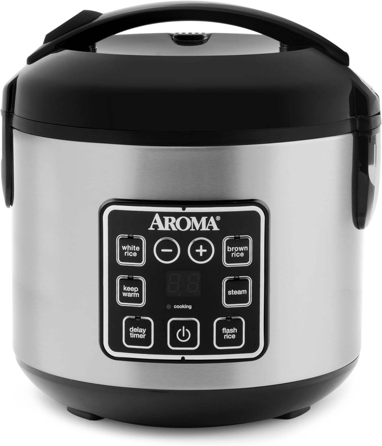 digital-rice-cooker-4-cup-uncooked-8-cup-cooked-steamer-grain-cooker-multicooker-2-qt-stainless-steel-exterior-arc-914sbd
