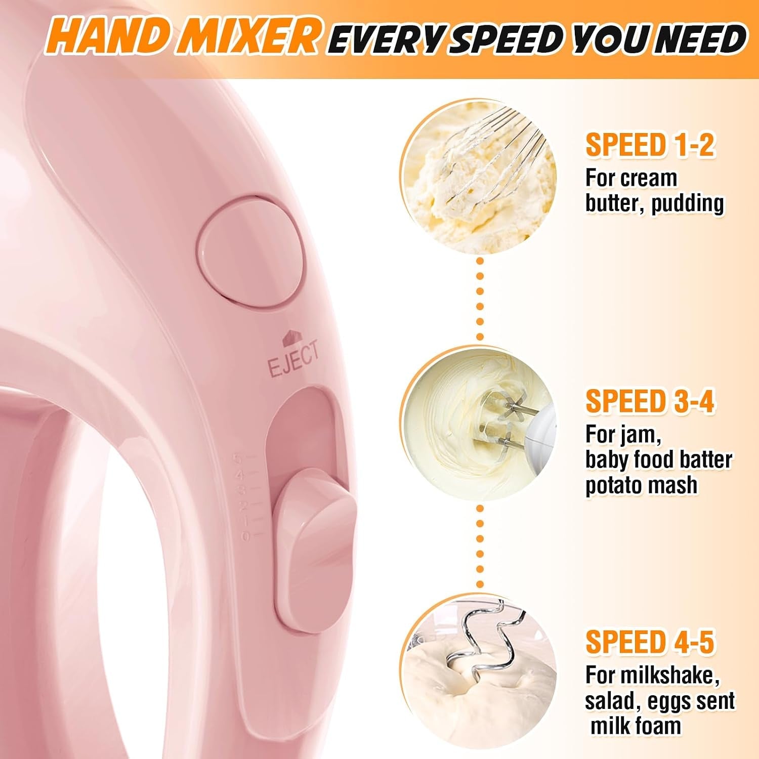 electric-hand-mixer-with-5-stainless-steel-whisks-5-speed-pink-portable-kitchen-mixer-electric-whisk-food-beater-for-whipping-mixing-cookies