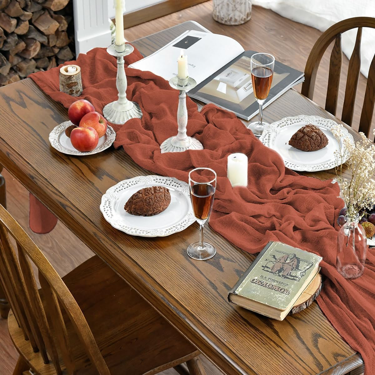boho-cheesecloth-gauze-terracotta-wedding-table-runner-120-inch-seasonal-fall-thanksgiving-fabric-kitchen-dining-holiday-table-decor-for-home-party-indoor