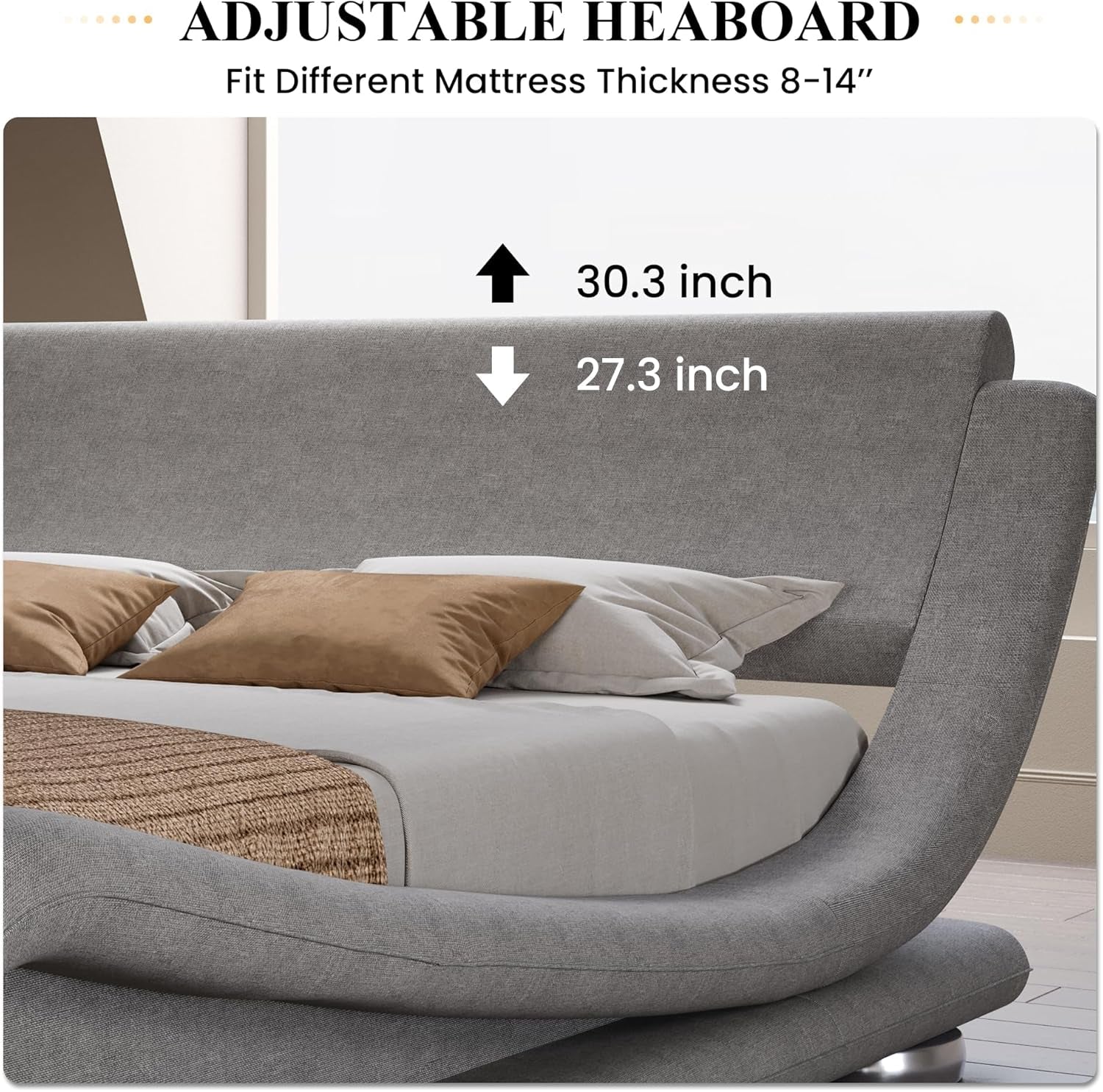 queen-size-sleigh-bed-frame-low-profile-faux-leather-grey